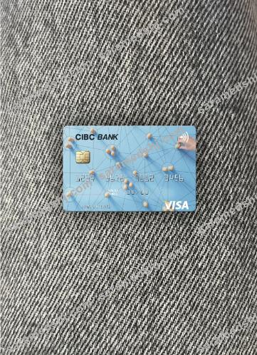 USA CIBC Bank visa card photolook front